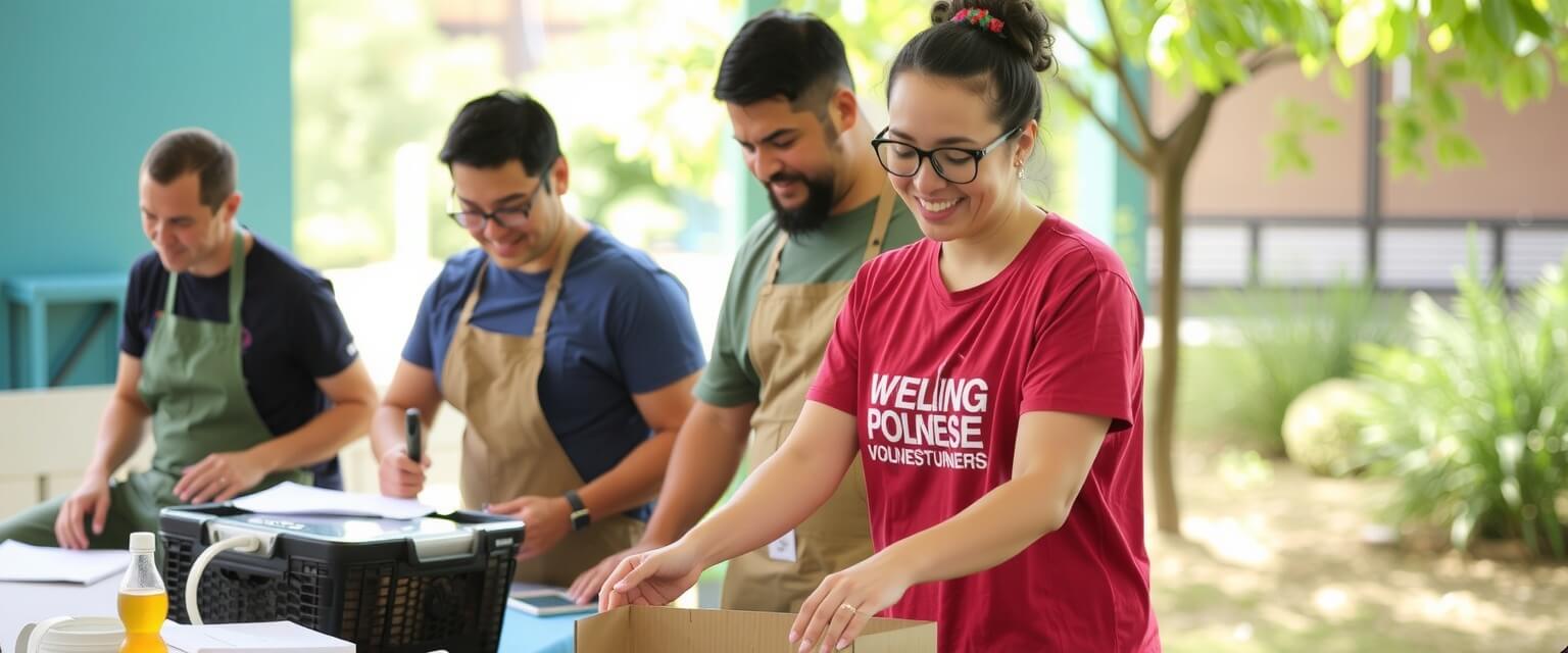 People volunteering